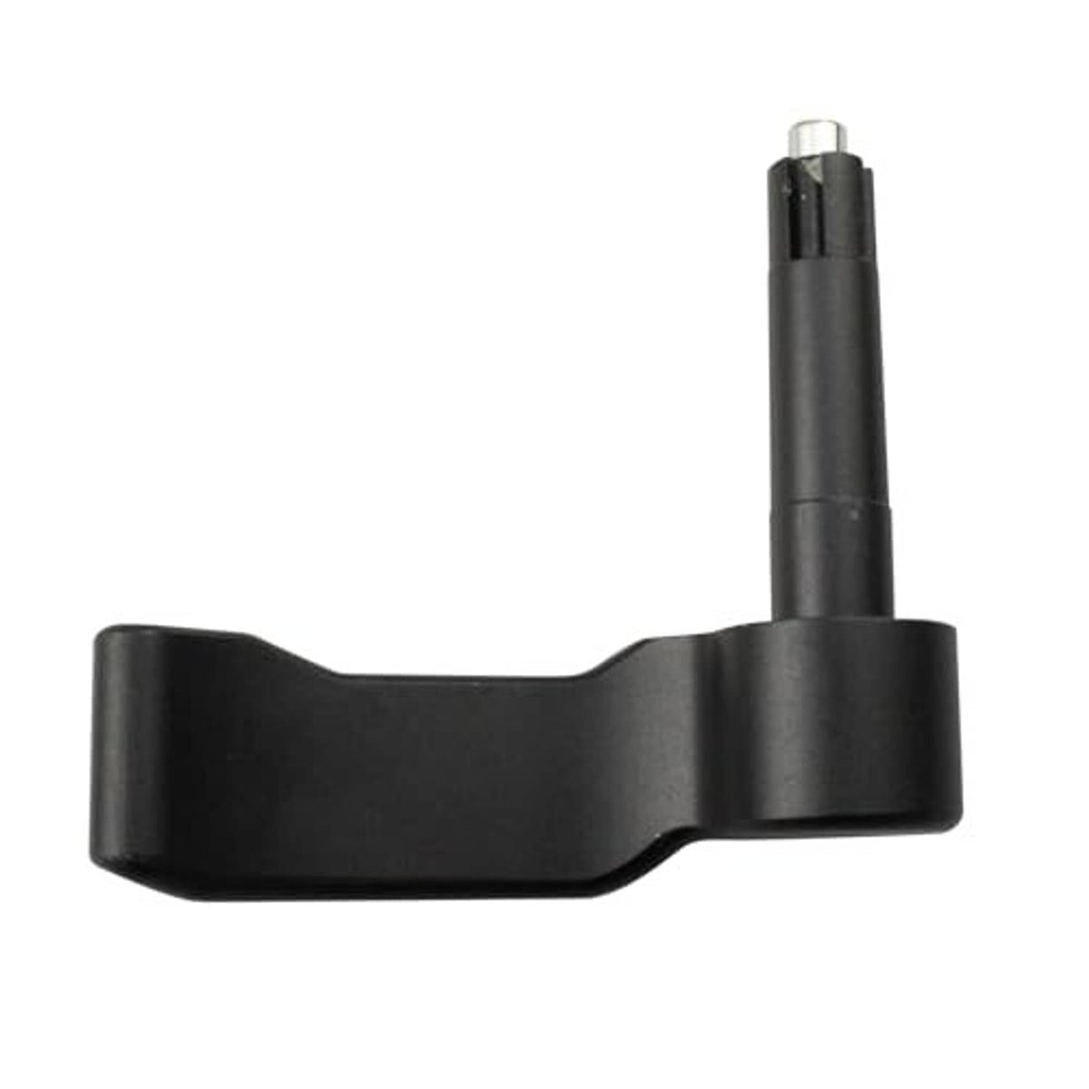 Black extended thumb throttle lever, curved trigger design with stem