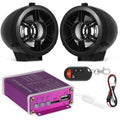 Pair of black motorcycle speakers for wireless MP3 audio system