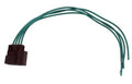 Throttle body wiring connector with green wire leads and brown plug