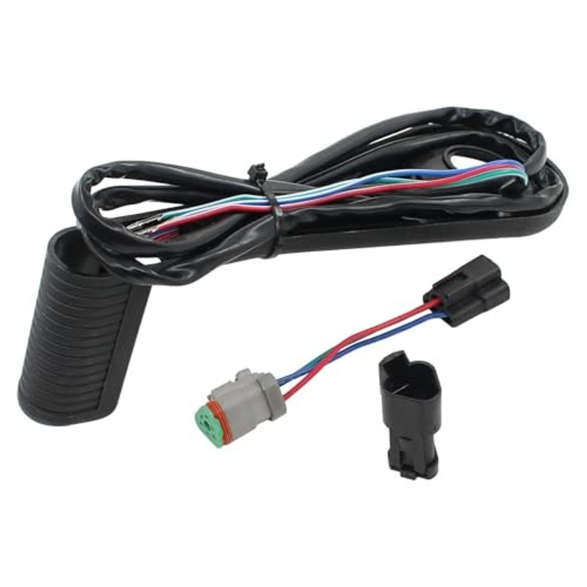 Outboard trim tilt conversion kit with black wiring harness and connectors