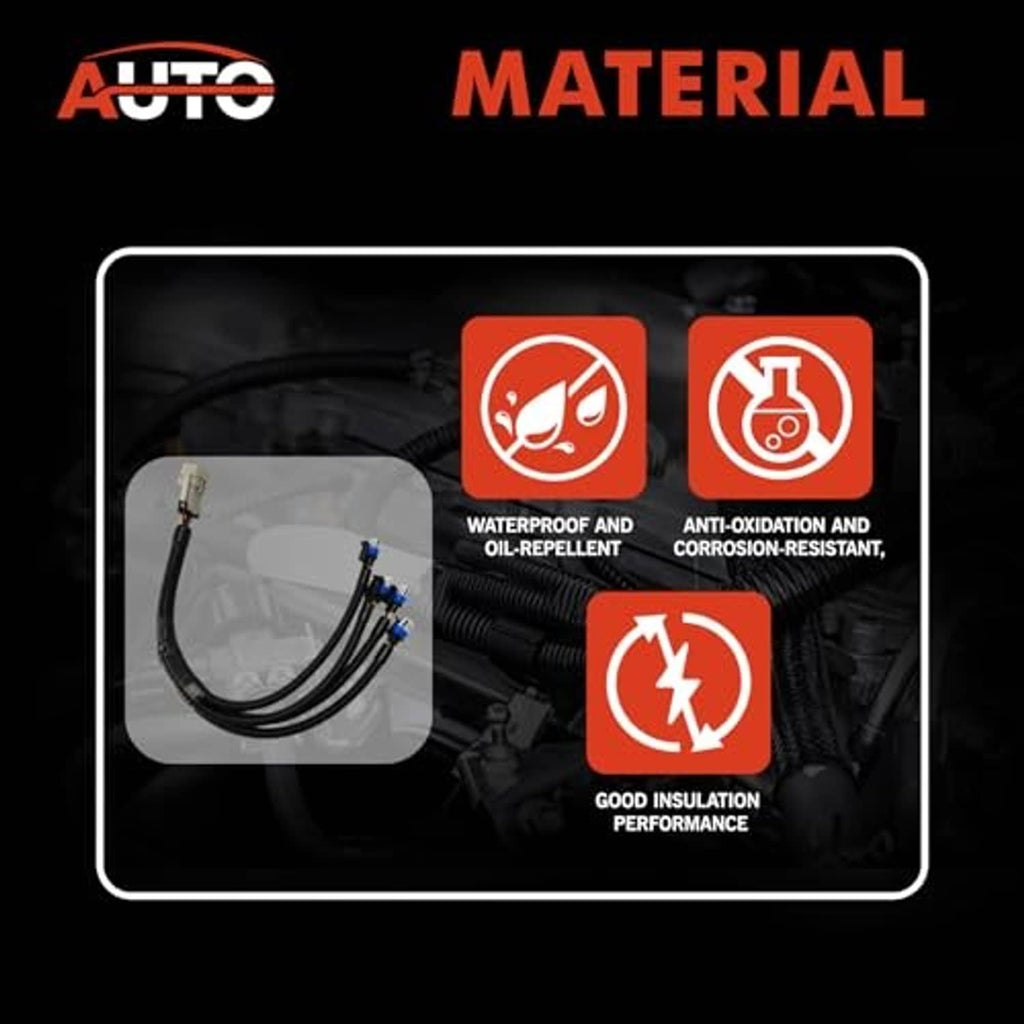 Ignition coil extension harness with waterproof and anti-corrosion feature icons