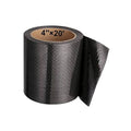 Black waterproof flex repair tape roll, 4 in x 20 ft, braided woven texture