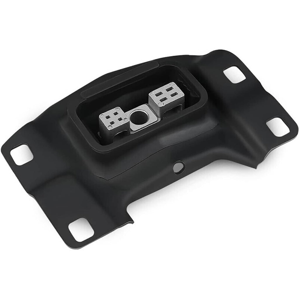 Black engine and transmission mount set with metal mounting blocks and bolts