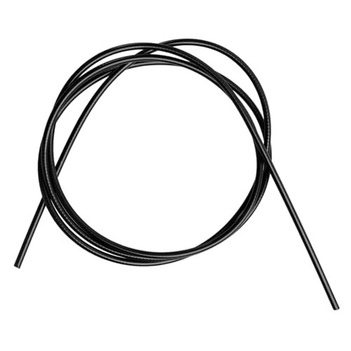 Black throttle control cable set with two parallel cable lines and ends