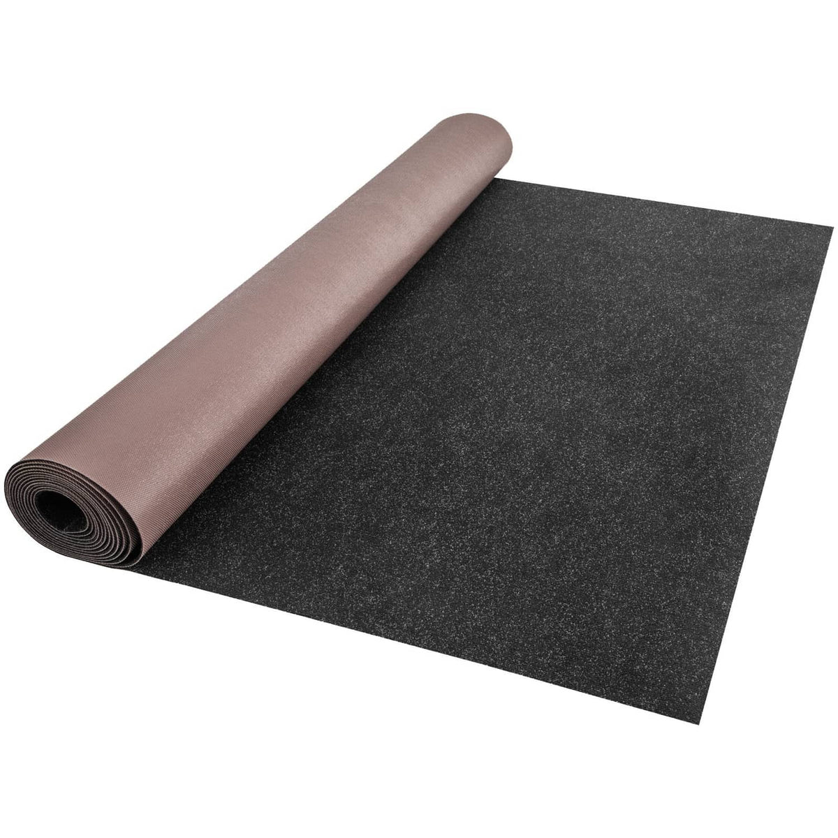 Dark gray marine carpet roll with cut pile texture
