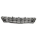 Front lower grille insert with black horizontal slats and chrome edging
