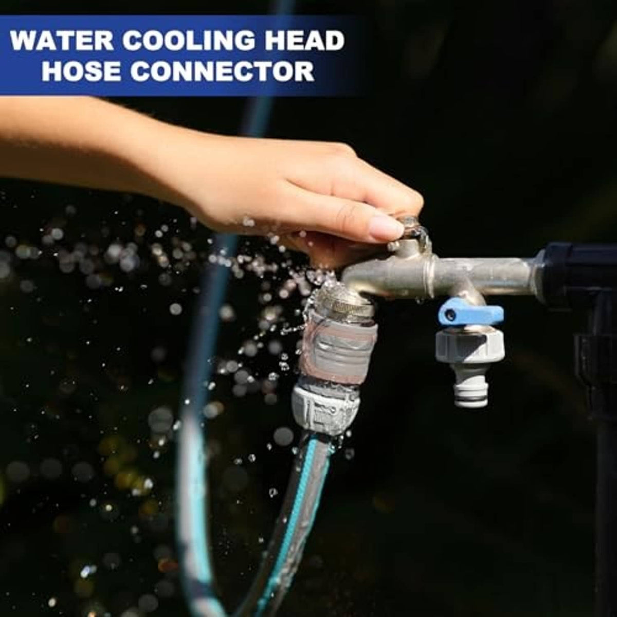 Water cooling hose connector with aluminum barbed fitting and male G1/4 thread