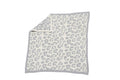 Kids animal-print blanket, cream with light gray leopard pattern