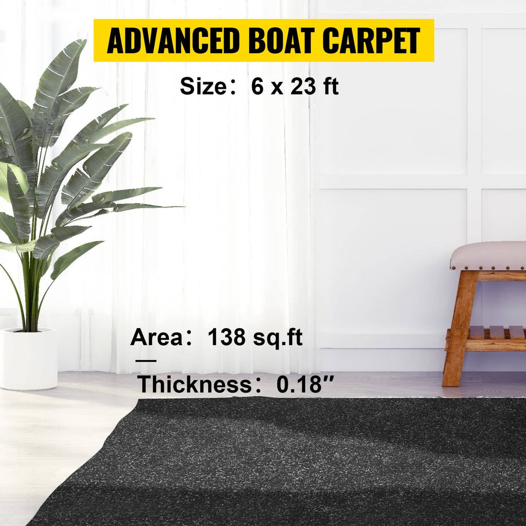 Dark charcoal marine carpet sheet laid flat for deck or floor coverage