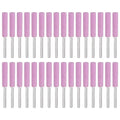 PATIKIL 32 diamond chainsaw sharpener bits with pink abrasive cylinders and metal shanks
