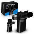 Black camshaft position sensor and small component piece with electrical plug