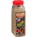 Italian seasoning jar with red cap; McCormick Italian blend herb seasoning
