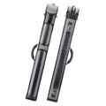 Hard pool cue case (2x4) in dark gray with top handle and side carrying strap