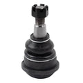 Front upper ball joint, black rubber boot with threaded stud and metal housing