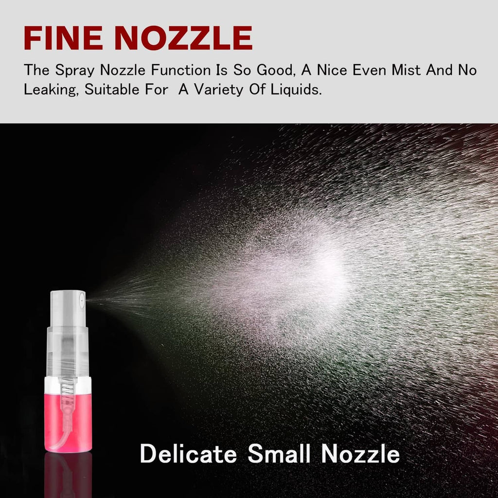 Csdtylh mini glass spray bottle with pink liquid, fine mist spray from nozzle