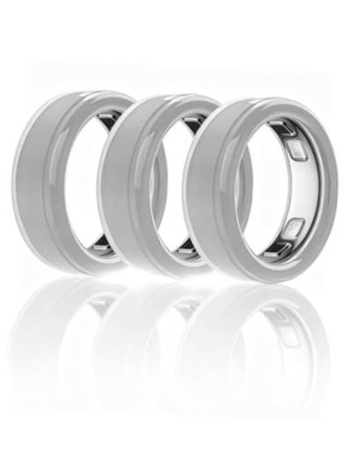 3-pack light gray silicone ring protectors with open inner cutouts