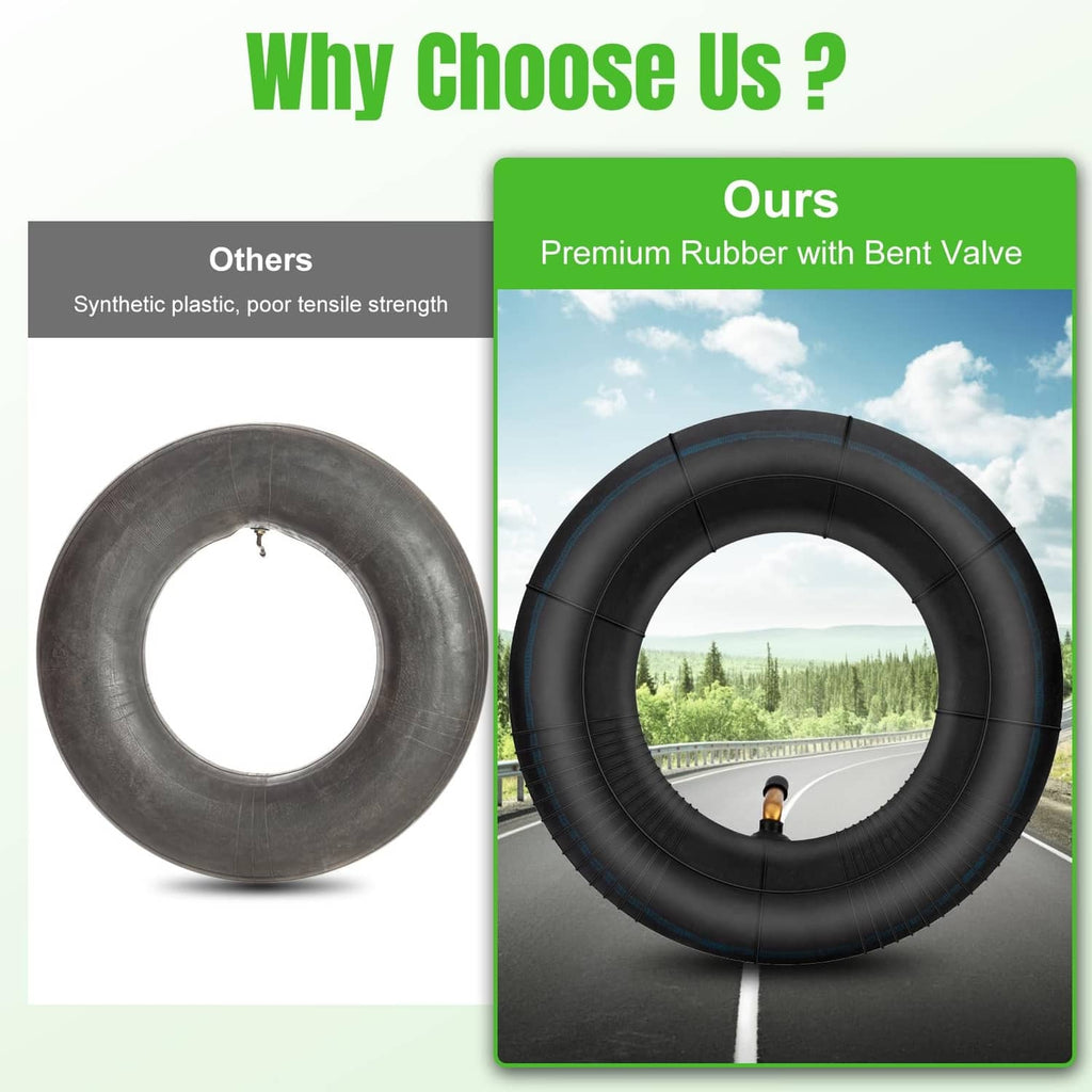 Black 200x50 inner tube with bent valve stem for reliable replacement