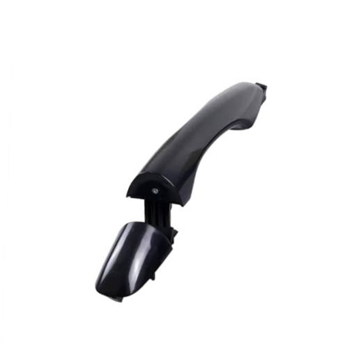 Black exterior door handle for front right, glossy finish with trim cover
