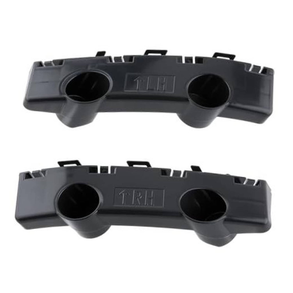 Dark gray front bumper bracket cover set with two circular openings