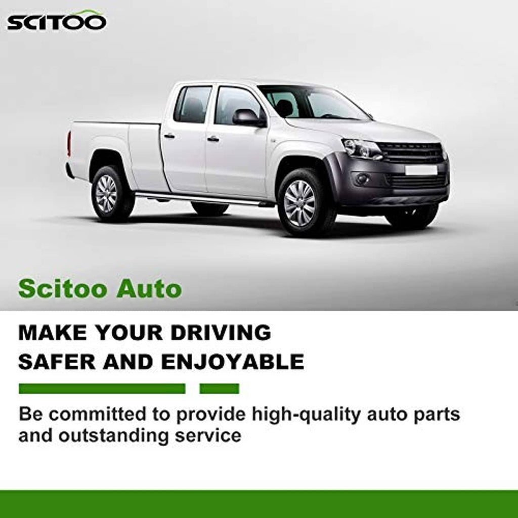 White pickup truck with front end visible on auto promotion graphic