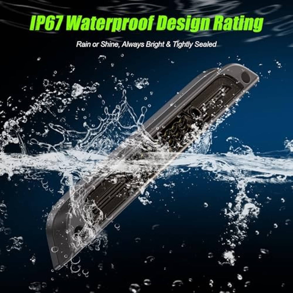 Smoke-lens LED third brake light in water-resistant sealed housing