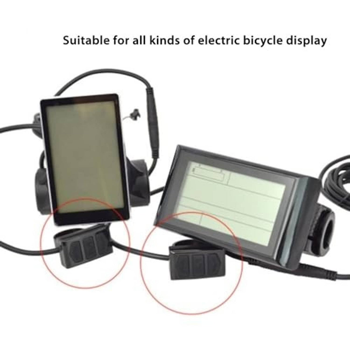 E-bike display switch controller with LCD screen hookup and four button keys