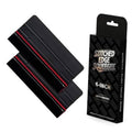 6-inch stitched edge squeegee vinyl wrap tool, 2-pack, black with red stitched stripe