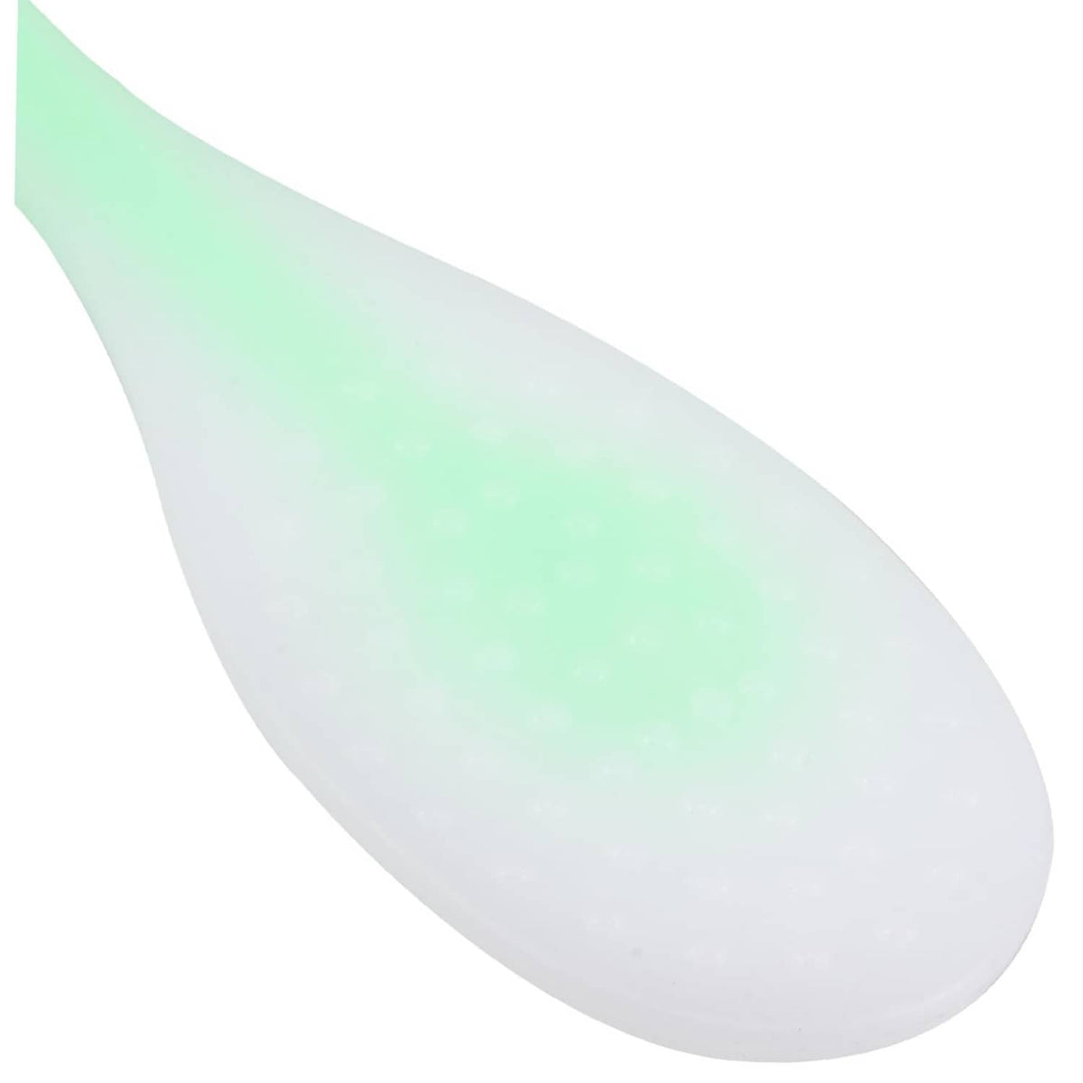 Green silicone lotion applicator head with smooth oval dispensing surface