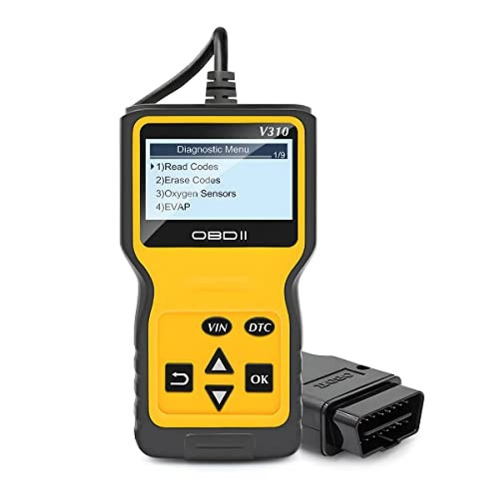 AUCELI OBD2 code scanner with screen menu and separate OBDII connector