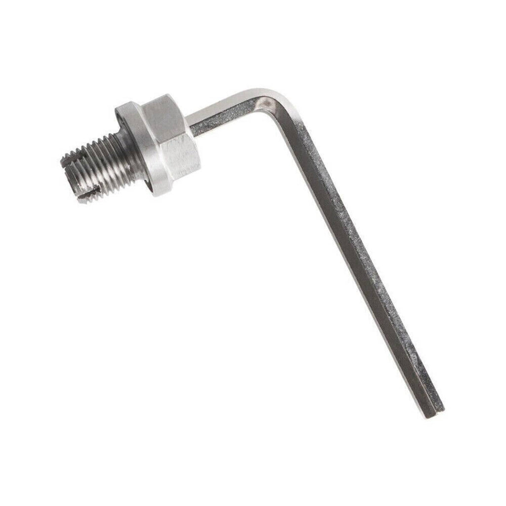 Oil drain plug repair kit L-shaped hex key with threaded plug