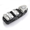 Power window master control switch module with four silver rocker buttons