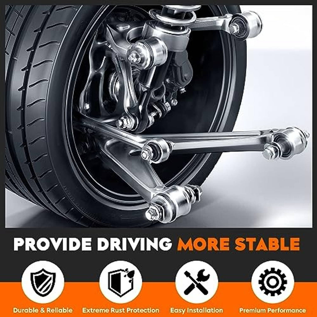 Suspension control arms kit installed near wheel, metal arms and ball joints