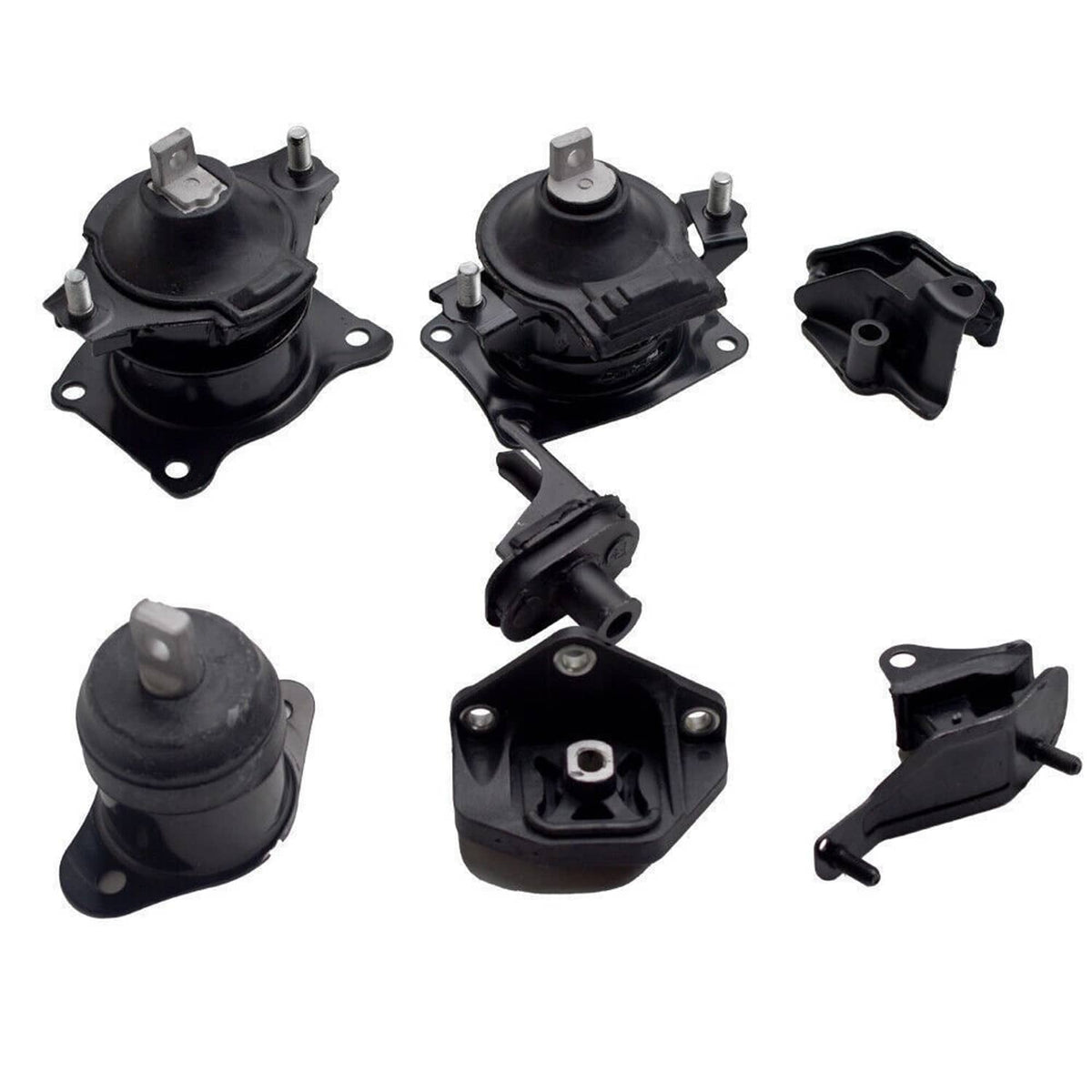 Black rubber engine/trans mounts set with metal brackets and studs