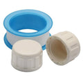 PVC 1/2-inch sprinkler pipe cap set, white end caps with blue guard ring