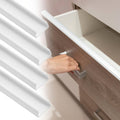 White cabinet door edge protectors, U-shaped PVC strips for preventing scratches