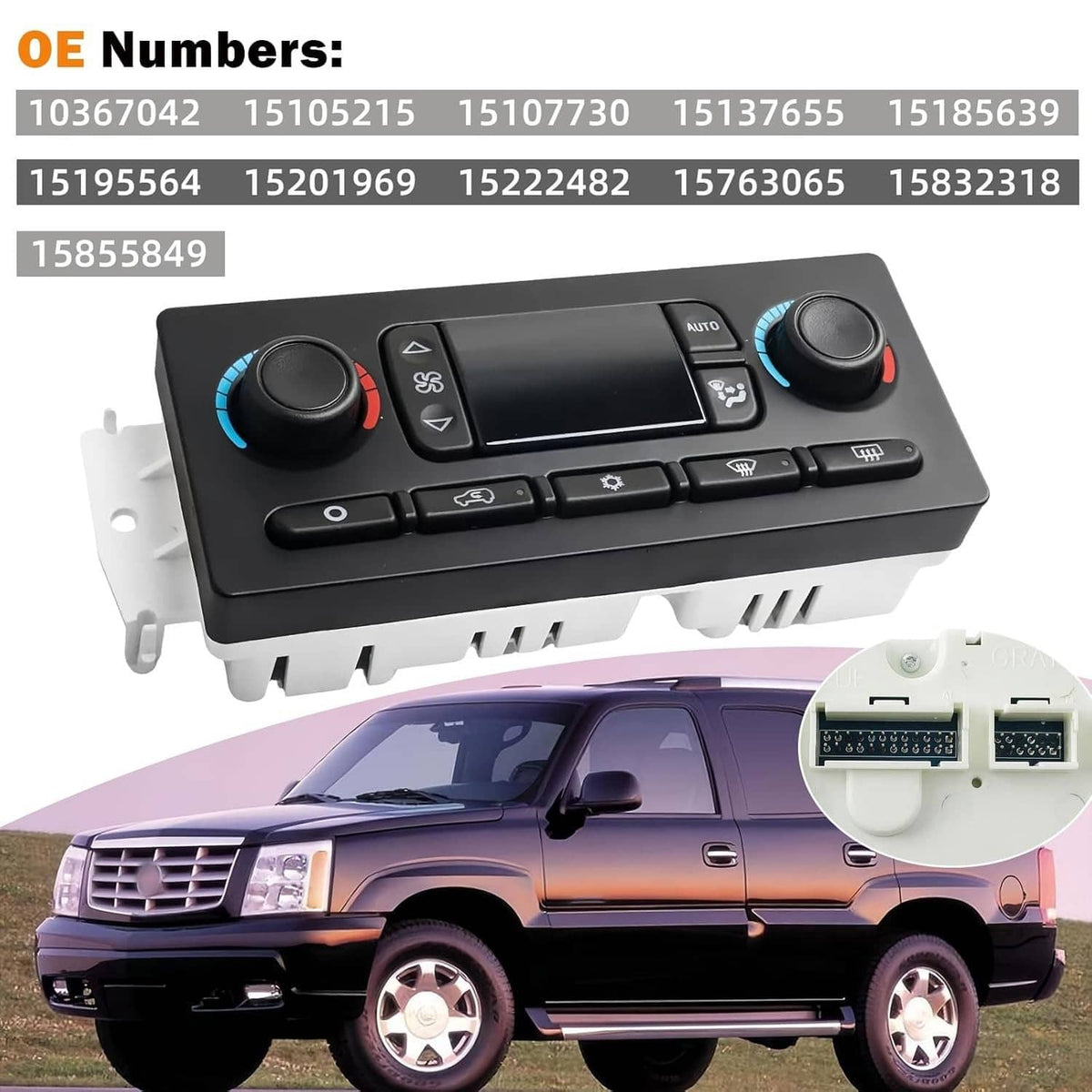AC climate control module and rear connector mount shown together