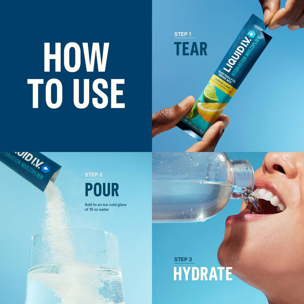 How to use hydration multiplier stick pack with water bottle pouring