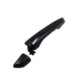 Black exterior door handle for front or rear passenger side, with mounting tabs