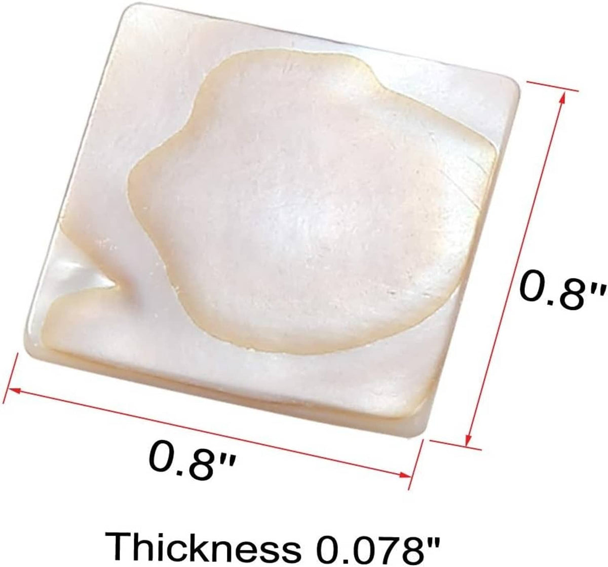 Beige mother-of-pearl mosaic tile, 0.8in size, 0.078in thickness