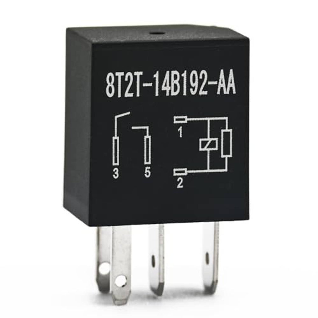 4-pin multi-purpose relay, close-up of black top housing with silver metal pins
