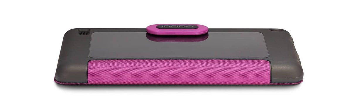 Incipio Clarion folio case bottom view with pink base edge and tablet cover