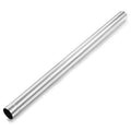 Straight stainless exhaust pipe tube with round black end opening, 48 in long