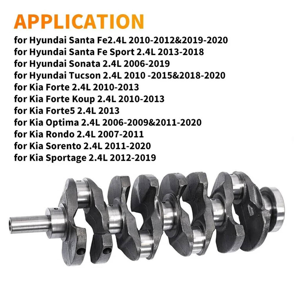 Engine crankshaft with connecting rods and bearings, gray and silver metal