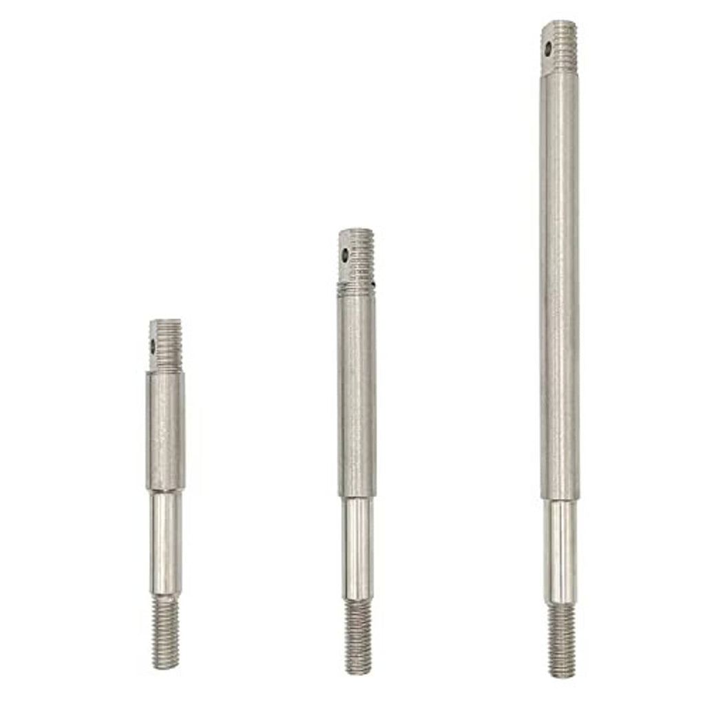 Metal threaded gear shifter adapter rods set, three extension lengths