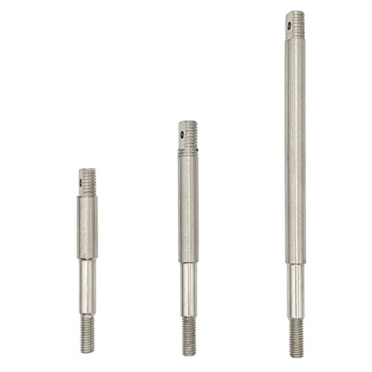 Metal threaded gear shifter adapter rods set, three extension lengths