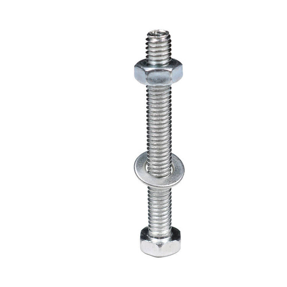 Threaded puller screw bolt with hex head washers