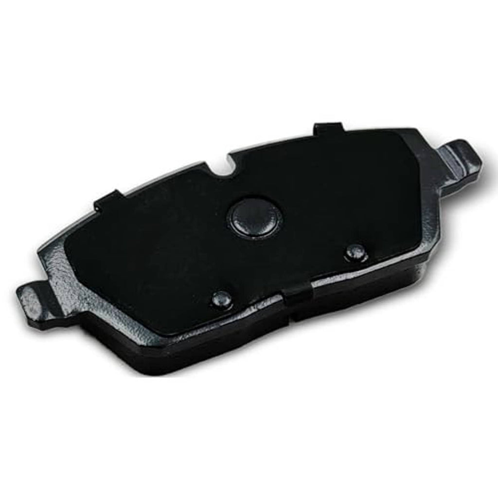 Ceramic brake pad pair with black backing and round hardware detail