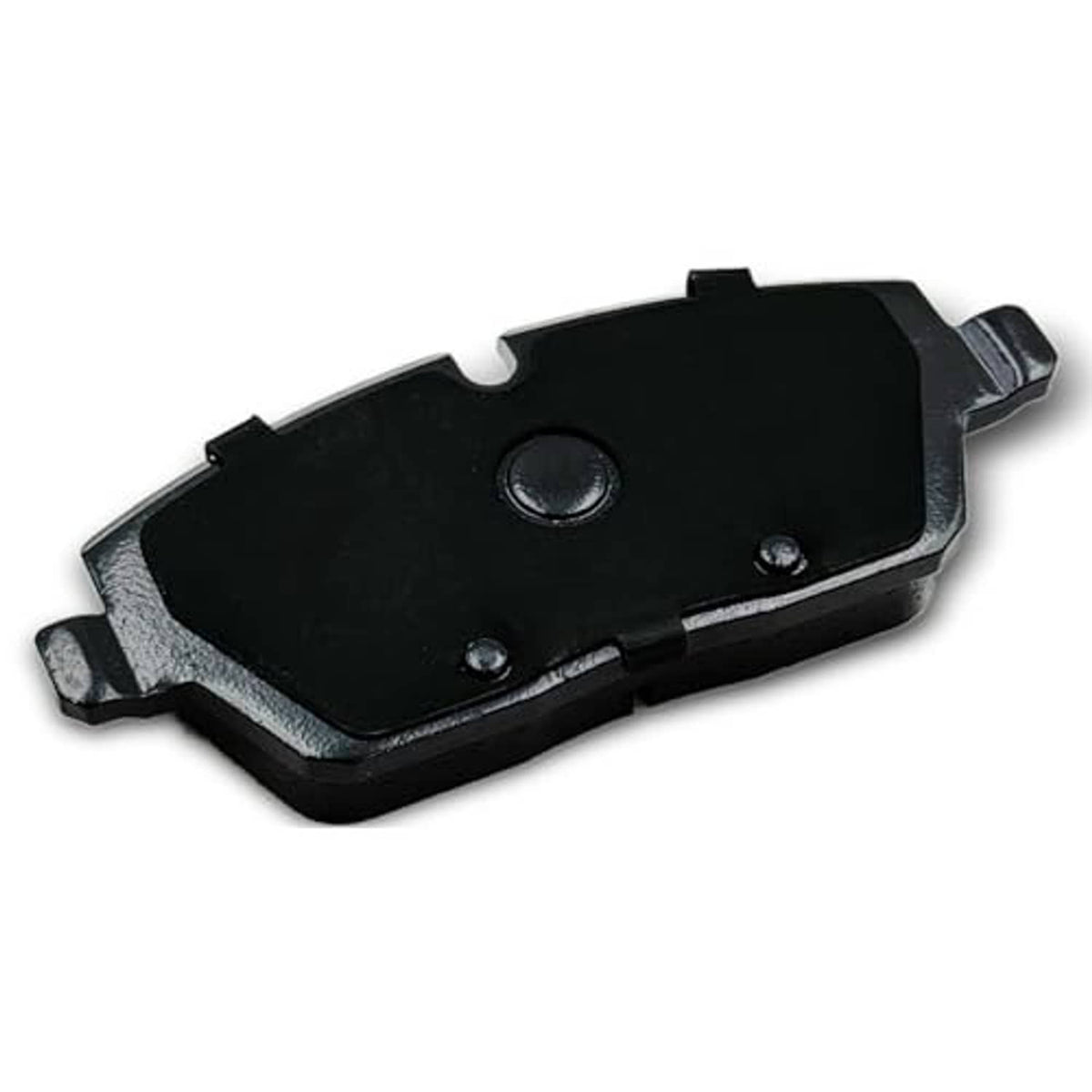 Ceramic brake pad pair with black backing and round hardware detail