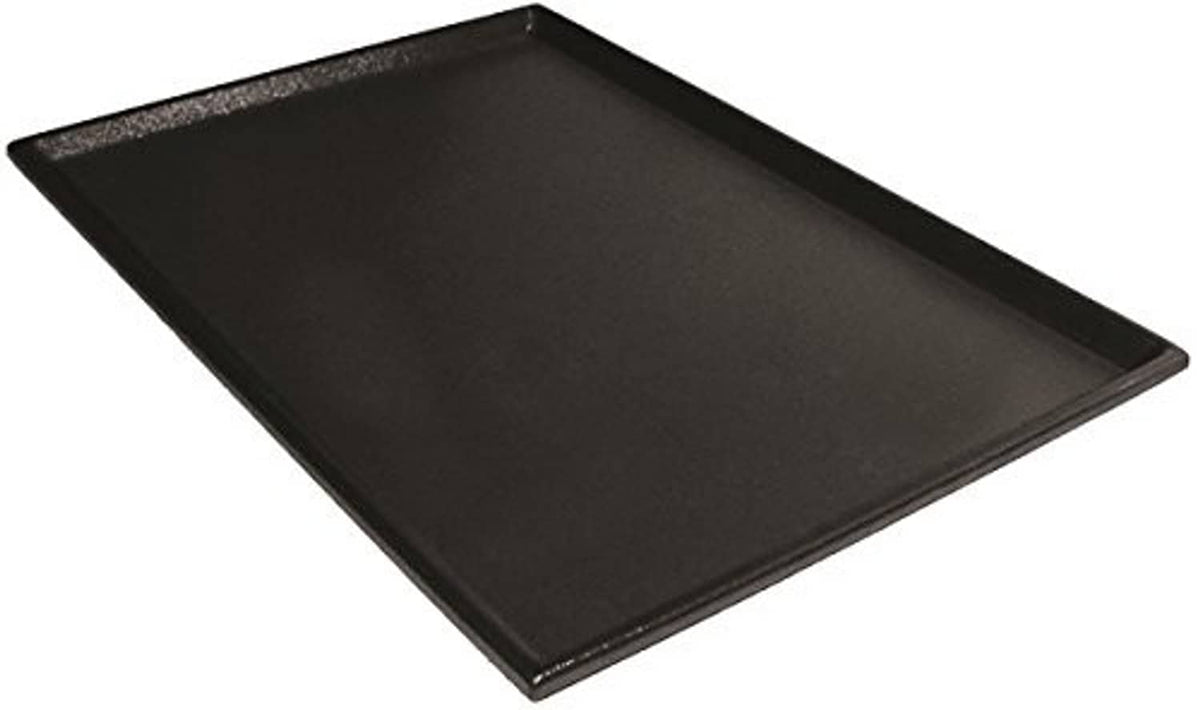 Dark replacement dog crate pan, rectangular tray for catching spills and mess