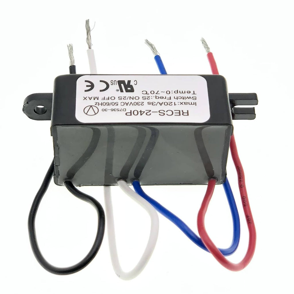 Electronic centrifugal switch oil pump motor with wired leads and compliance label